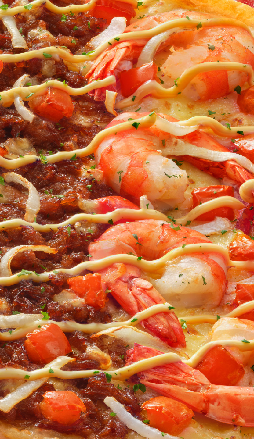 Pizza Tôm & Bò Xốt Parmesan