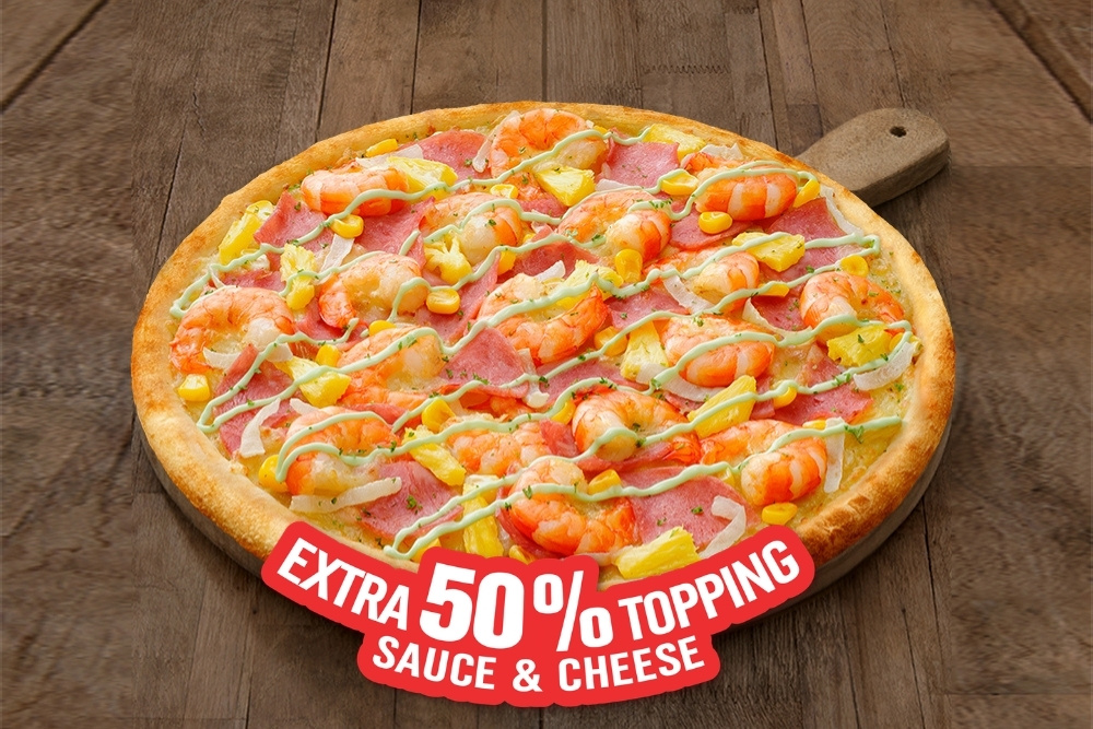 Pizza Hải Sản Cocktail Xốt Đôi Mayo & Kem Chanh Siêu Topping
