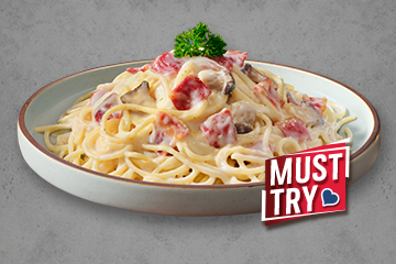 Mỳ Ý Thịt Heo Xông Khói Xốt Kem