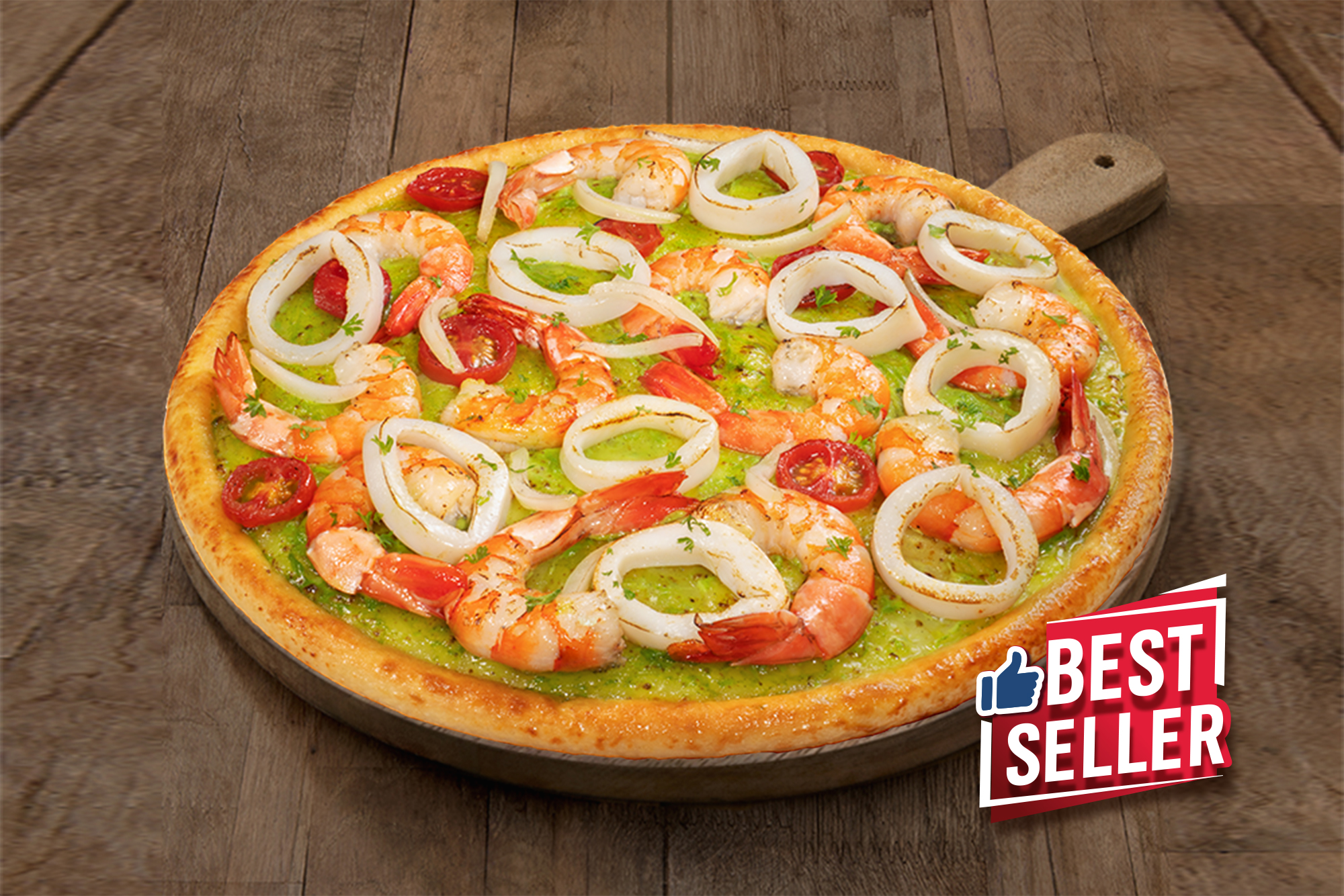 Pizza Hải Sản Xốt Pesto Kem Chanh